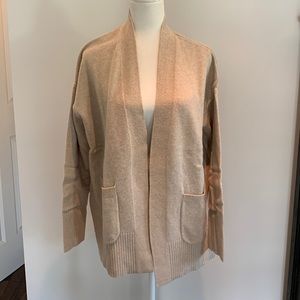 A New Day oatmeal colored open cardigan
